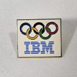 Vintage IBM Sponsor Pin Badge Atanta 1996 Olympic Games Enameled Metal